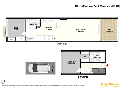 705/140 Maroubra Road, Maroubra, Eastern Suburbs, 2 ਕਮਰੇ, 2 ਬਾਥਰੂਮ, Apartment