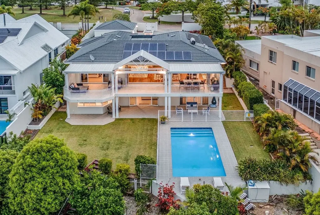 Exquisite home on elevated block.