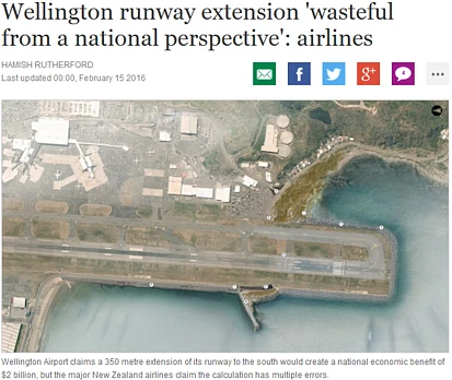 惠灵顿机场扩建遇阻力 航空公司和专家齐“挥砖”
