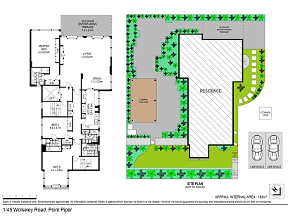 1/45 Wolseley Road, Point Piper, Eastern Suburbs, 3部屋, 3バスルーム, Apartment