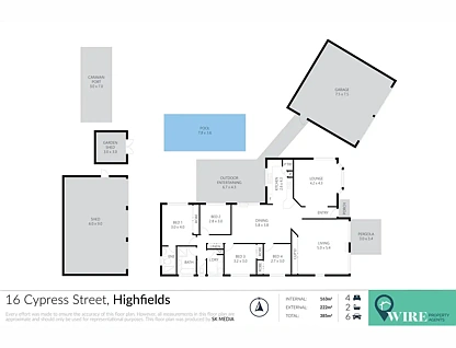 16 Cypress Street, Highfields, QLD 4352, 4 ਕਮਰੇ, 2 ਬਾਥਰੂਮ, House