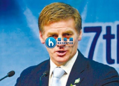 纽财政部长Bill English呼吁中国扩大新西兰投资