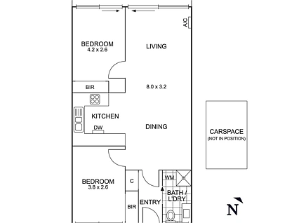 12/10-16 White Street, Glen Iris, Inner East Melbourne, 2 રૂમ, 1 બાથરૂમ, Apartment