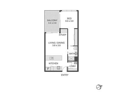 1206/48 Jephson Street, Toowong, Brisbane Western Region, 1 રૂમ, 1 બાથરૂમ, Apartment