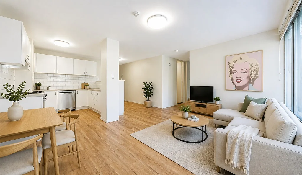 Sundrenched two-bedroom apartment