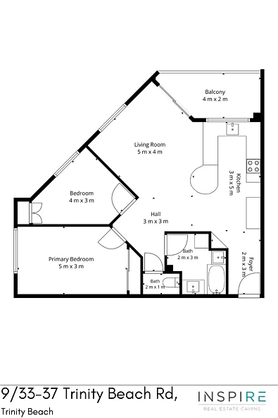 9/33-37 Trinity Beach Road, Trinity Beach, QLD 4879, 2 Bedrooms, 1 Bathrooms, Unit