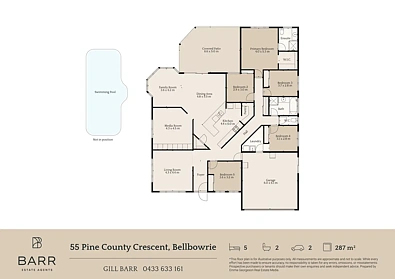 55 Pine County Place, Bellbowrie, QLD 4070, 5 slaapkamers, 2 badkamers, House