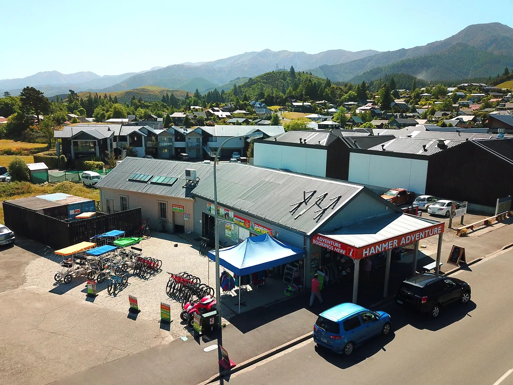 Hanmer Springs Rare main street development with holding income