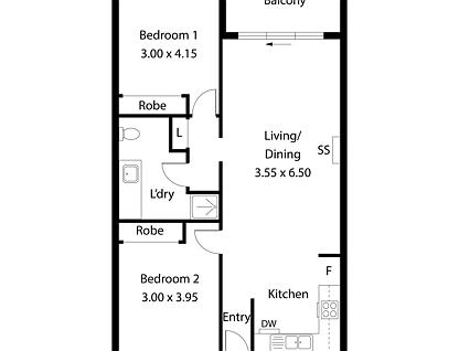 19/5-19 Goodall Parade, Mawson Lakes, Northern Adelaide, 2部屋, 1バスルーム, Apartment