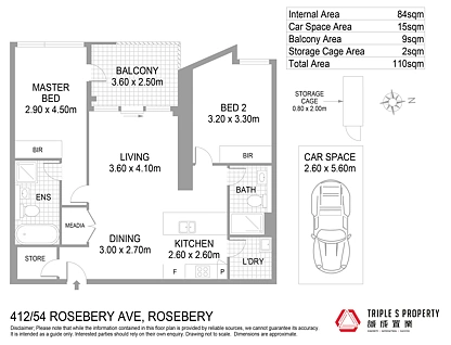412/54 Rosebery Avenue, Rosebery, Eastern Suburbs, 2 habitaciones, 2 baños, Apartment