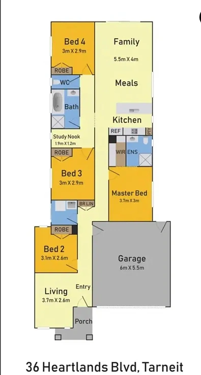 36 Heartlands Boulevard, Tarneit, VIC 3029, 4房, 2浴, House
