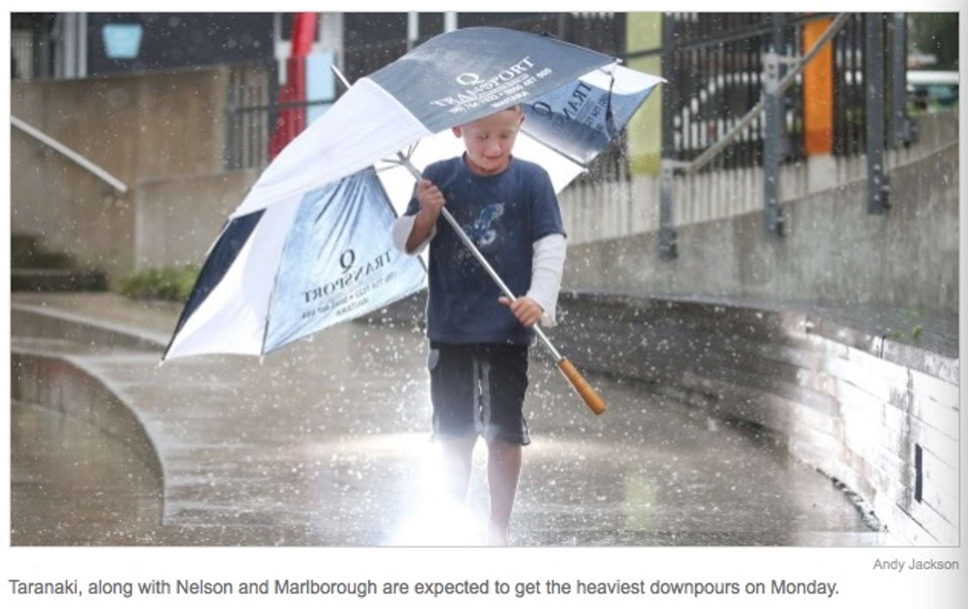 MetService发布强降雨预警 或有洪水滑坡灾害可能