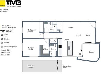 803/124-126 Jefferson Lane, Palm Beach, Gold Coast, 2 ਕਮਰੇ, 2 ਬਾਥਰੂਮ, Apartment