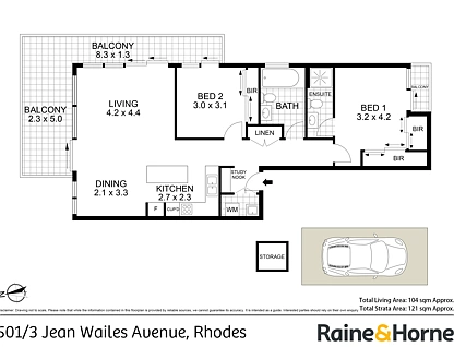 501/3 Jean Wailes Avenue, Rhodes, Inner West, 2 chambres, 2 salles de bain, Apartment