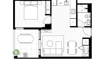 106/218-228 Stanley Street, West Melbourne, Melbourne CBD, 1 غرف, 1 حمامات, Apartment