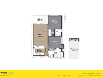 22/3 Millers Drive, Tugun, Gold Coast, 2 Bedrooms, 2 Bathrooms, Apartment