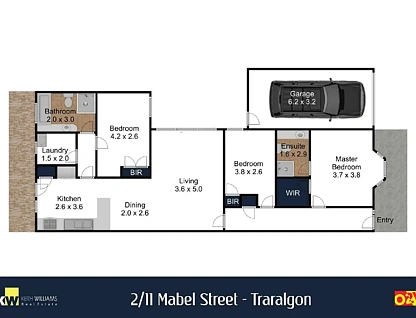2/11 Mabel Street, Traralgon, Traralagon , 3 Bedrooms, 2 Bathrooms, Unit