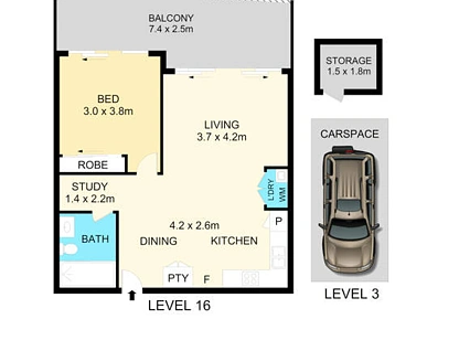Level 16/1604/11-13 Solent Circuit, Norwest, Central Tablelands, 1部屋, 1バスルーム, Apartment
