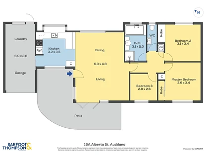 16A Alberta Street, Pt Chevalier, Auckland City, Auckland, 3房, 1浴, 独立屋