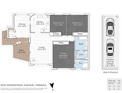 15/12 Woodstock Avenue, Taringa, Brisbane Western Region, 3部屋, 2バスルーム, Apartment