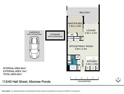 113/40 Hall Street, Moonee Ponds, North Melbourne, 1 침실, 1 욕실, Apartment