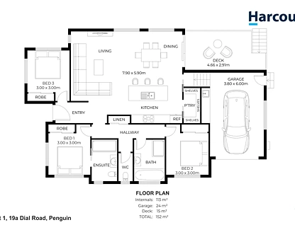 Unit 1 & 2/19A Dial Road, Penguin, West and North West, 3 chambres, 2 salles de bain, Unit
