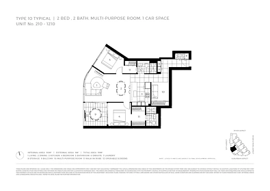 710/232 Wellington Road, Kangaroo Point, QLD 4169, 2房, 2浴, Apartment