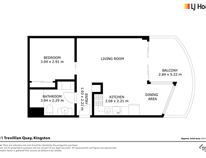 29/11 Trevillian Quay, Kingston, Inner South, 1 Schlafzimmer, 1 Badezimmer, Apartment