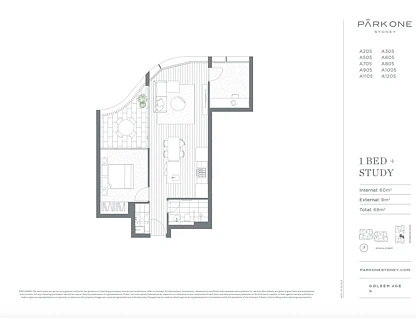 A905/80 Waterloo Road  (entry via Byfield St), Macquarie Park, Upper North Shore, 1部屋, 1バスルーム, Apartment