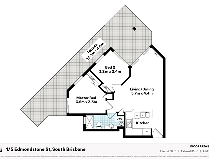 001/5 Edmondstone Street, South Brisbane, Brisbane - Inner City Region, 2 침실, 1 욕실, Apartment