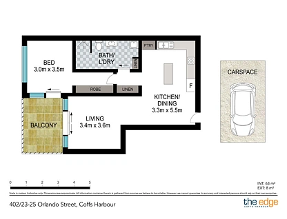 402/23-25 Orlando Street, Coffs Harbour, North Coast, 1 ห้องนอน, 1 ห้องน้ำ, Apartment