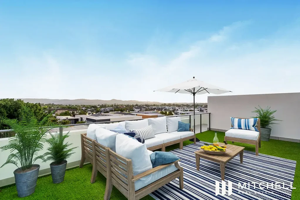 Hope Island 2chambre Resort-Style Corner Block Apartment with Panoramic Rooftop Terrace
