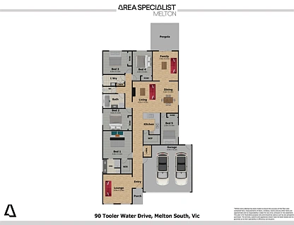 90 Toolern Waters Drive, Weir Views, North West Melbourne, 5 कमरे, 2 बाथरूम, House