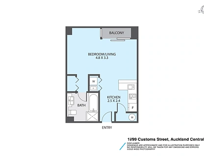 1i/99 Customs Street West, Auckland Central, Auckland City, 1房, 1浴, 公寓