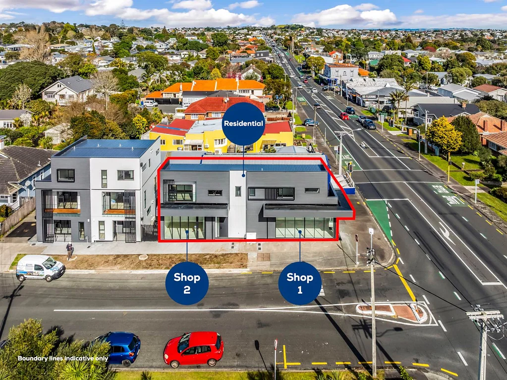 Mount Eden 2房  TWO SHOPS, ONE RESIDENTIAL ON FREEHOLD CORNER