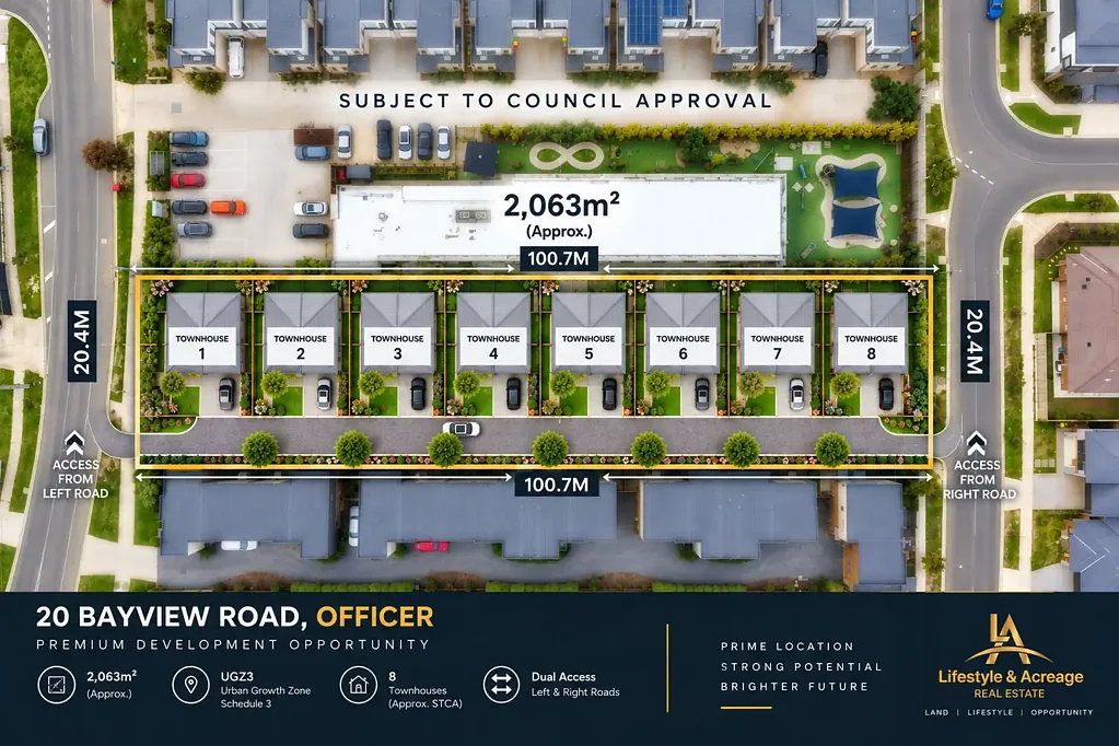 Officer PRIME 2,063m²* OFFICER DEVELOPMENT SITE | RESIDENTIAL, MEDICAL, CHILDCARE OR SWIM SCHOOL POTENTIAL (STCA)