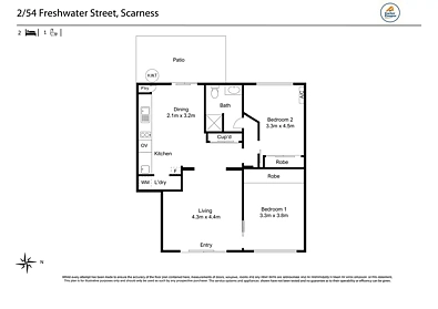 2/372 Esplanade, Scarness, QLD 4655, 2 slaapkamers, 1 badkamers, Unit