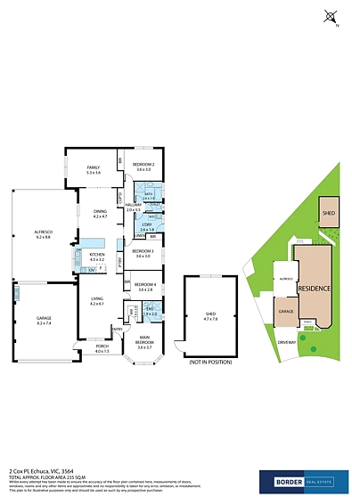 2 Cox Place, Echuca, VIC 3564, 4 habitaciones, 2 baños, House