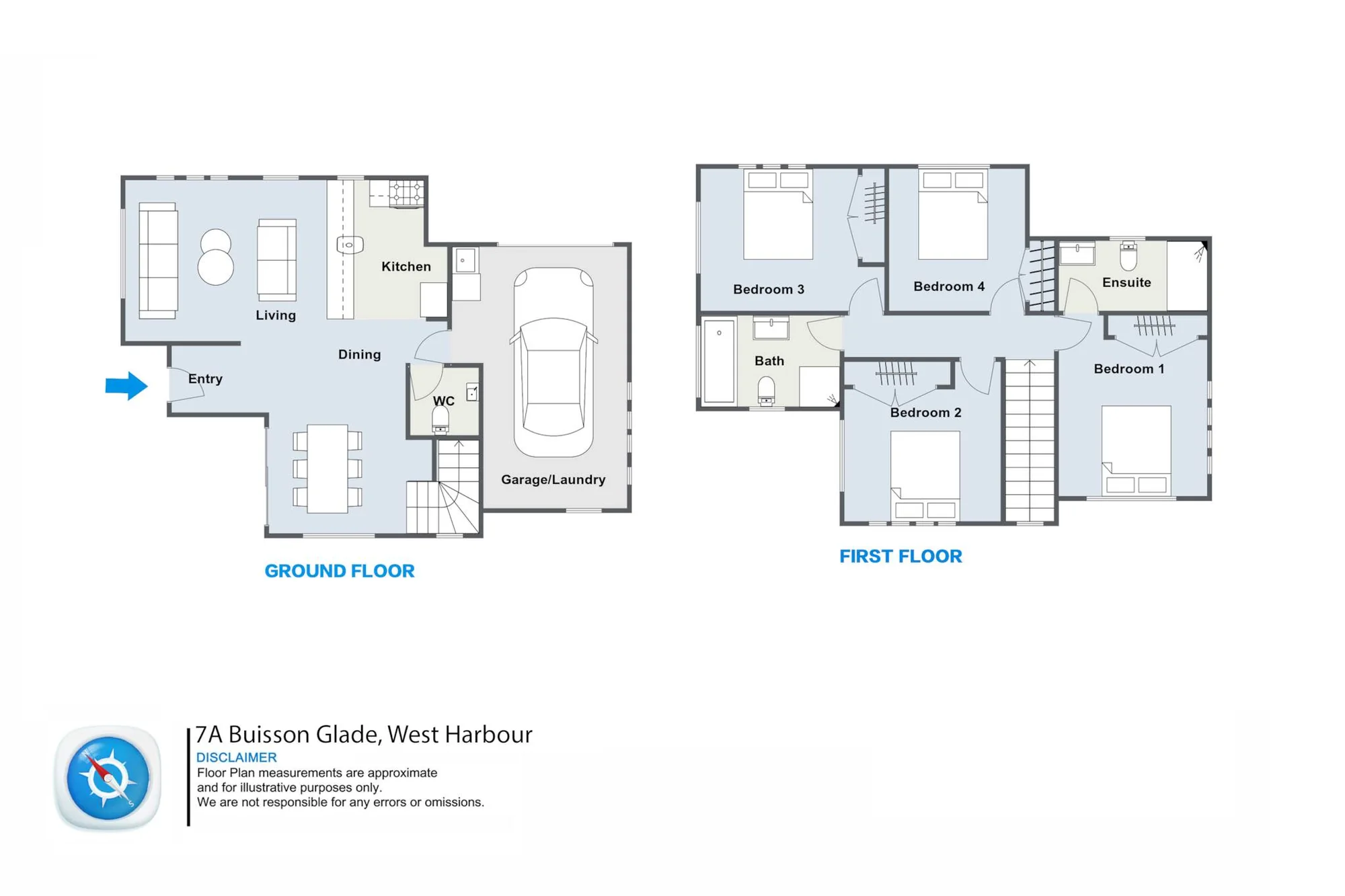 7A Buisson Glade, West Harbour, Waitakere City, 4 Bedrooms, 2 Bathrooms, House