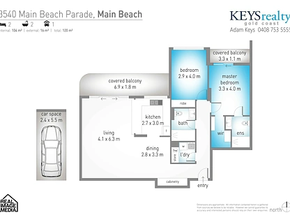 7C/3540 Main Beach Parade, Main Beach, Gold Coast, 2 ห้องนอน, 2 ห้องน้ำ, Apartment