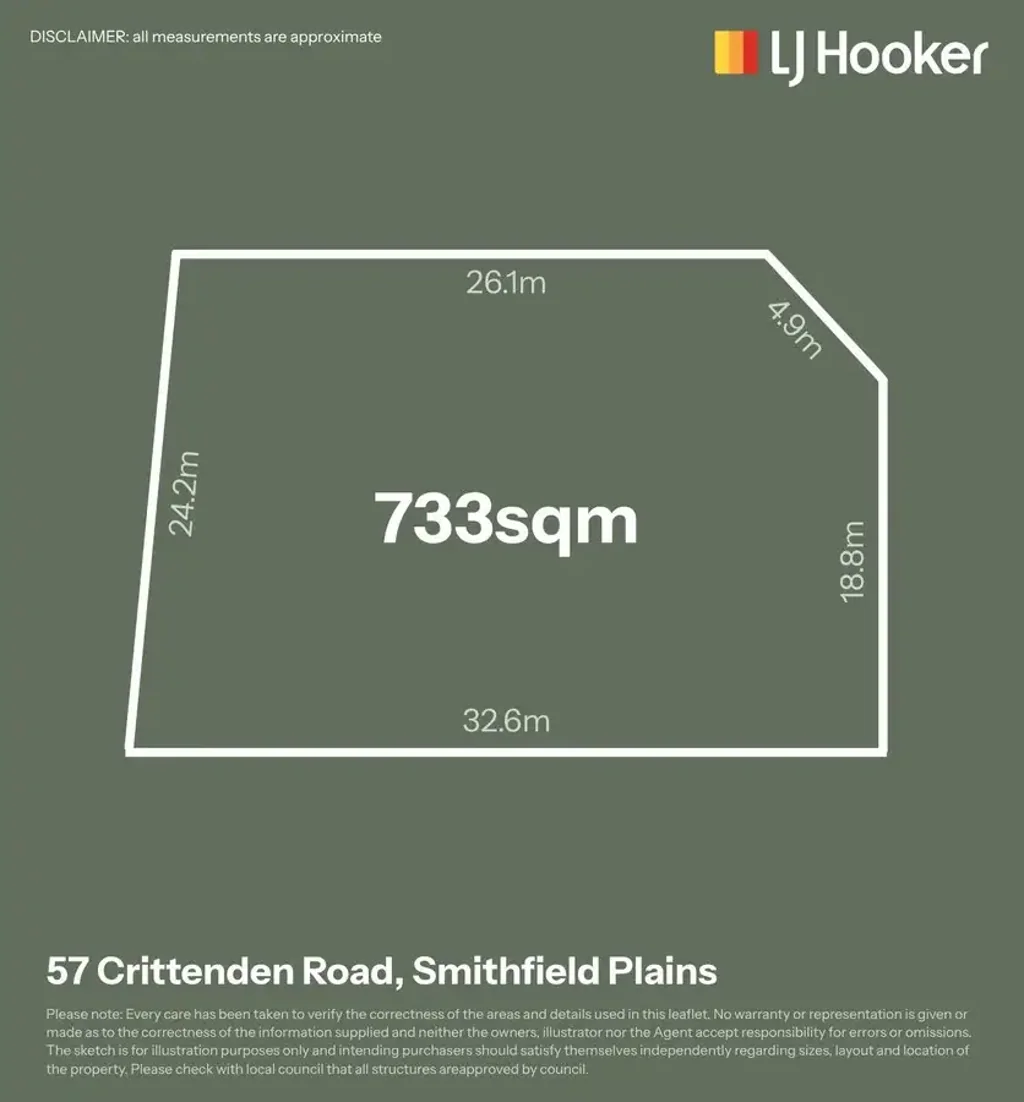 Smithfield Plains 3房  Rare corner allotment of approx. 733m2.