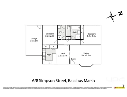6/8 Simpson Street, Bacchus Marsh, Western Region, 2 rūma, 1 rūma horoi, Unit