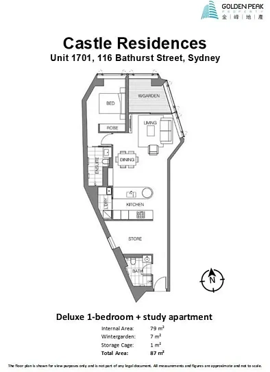 1701/116 Bathurst Street, Sydney, NSW 2000, 1 રૂમ, 2 બાથરૂમ, Apartment