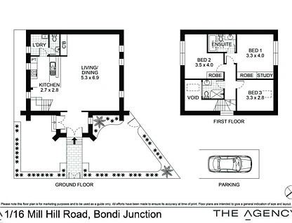 1/16 Mill Hill Road, Bondi Junction, Eastern Suburbs, 3 Schlafzimmer, 2 Badezimmer, Apartment