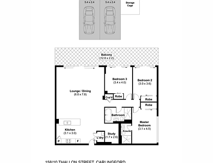 158/10 Thallon Street, Carlingford, Parramatta (Northwest suburbs), 3房, 2浴, Apartment