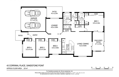 户型图 - 43 Corrimal Place, Sandstone Point, QLD 4511