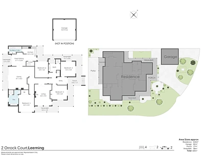 फ्लोर प्लान - 2 Orrock Court, Leeming, WA 6149
