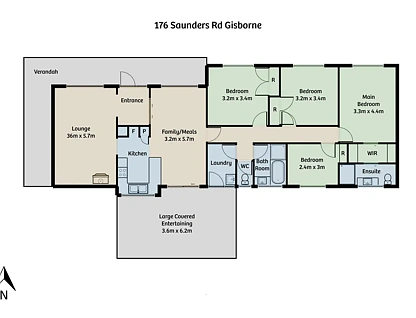 176 Saunders Road, New Gisborne, VIC 3438, 4 ਕਮਰੇ, 2 ਬਾਥਰੂਮ, House