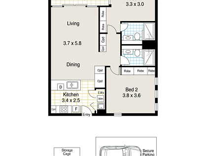 607/150 Pacific Highway, North Sydney, Lower North Shore, 2 ห้องนอน, 2 ห้องน้ำ, Apartment