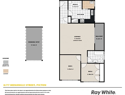 8/77 Menangle Street, Picton, Macarthur Region, 2 कमरे, 1 बाथरूम, Unit